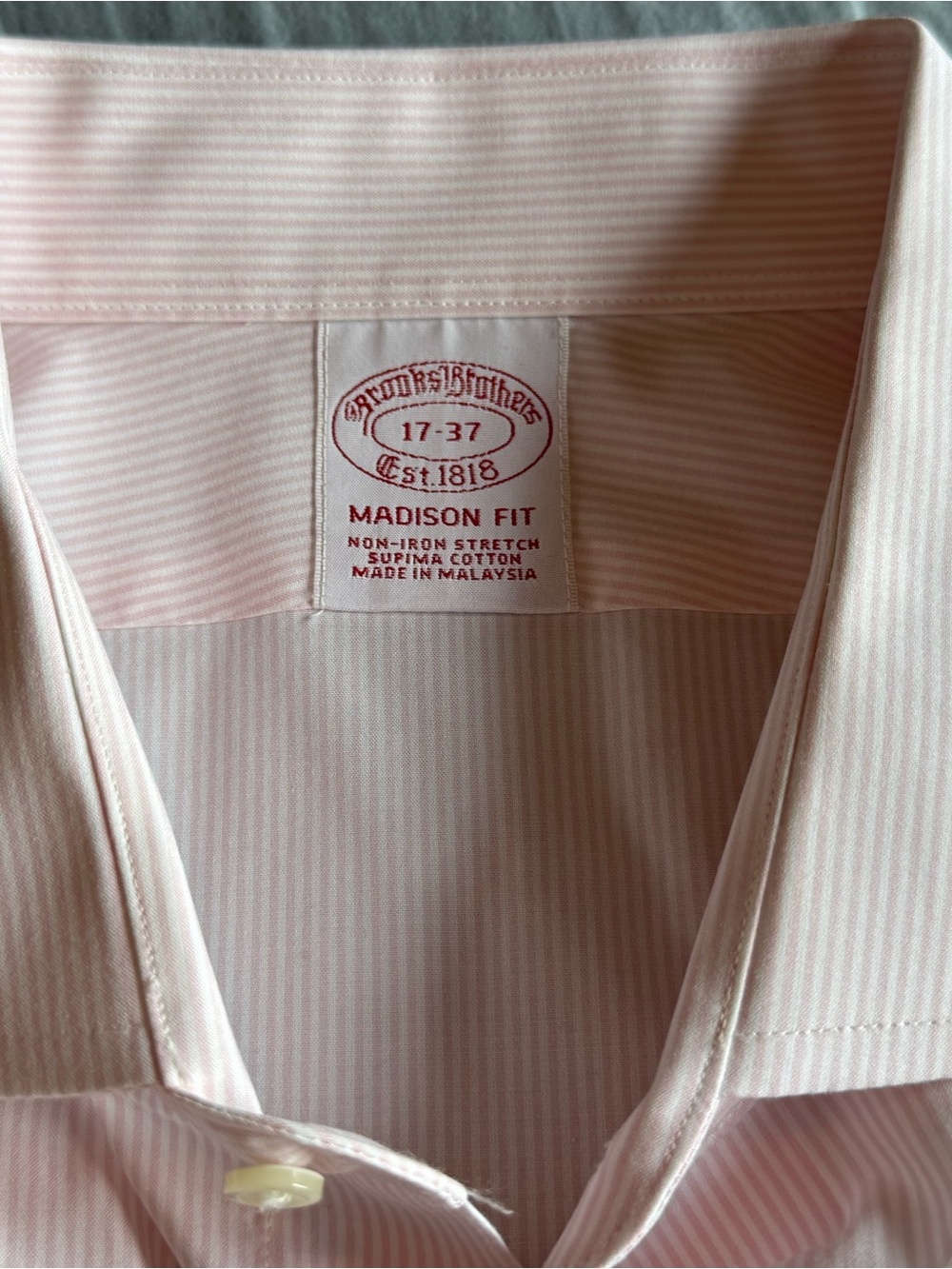 Brooks Brothers Striped Dress Shirt Men's 17 x 36/37
